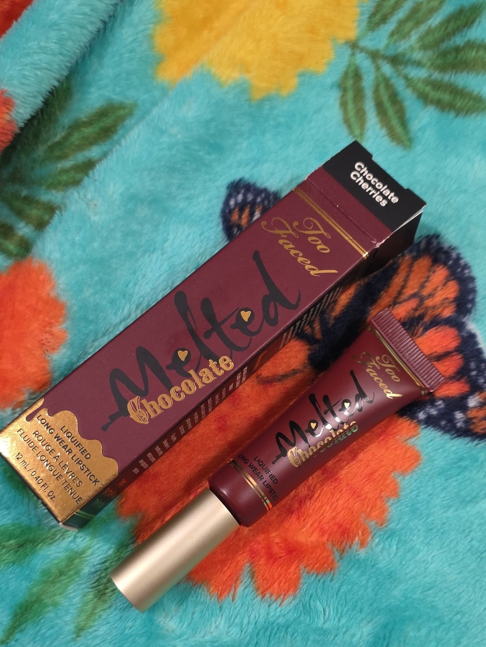 Too Faced Melted Chocolate Cherries Liquified Long Wear Lipstick NIB Full Size